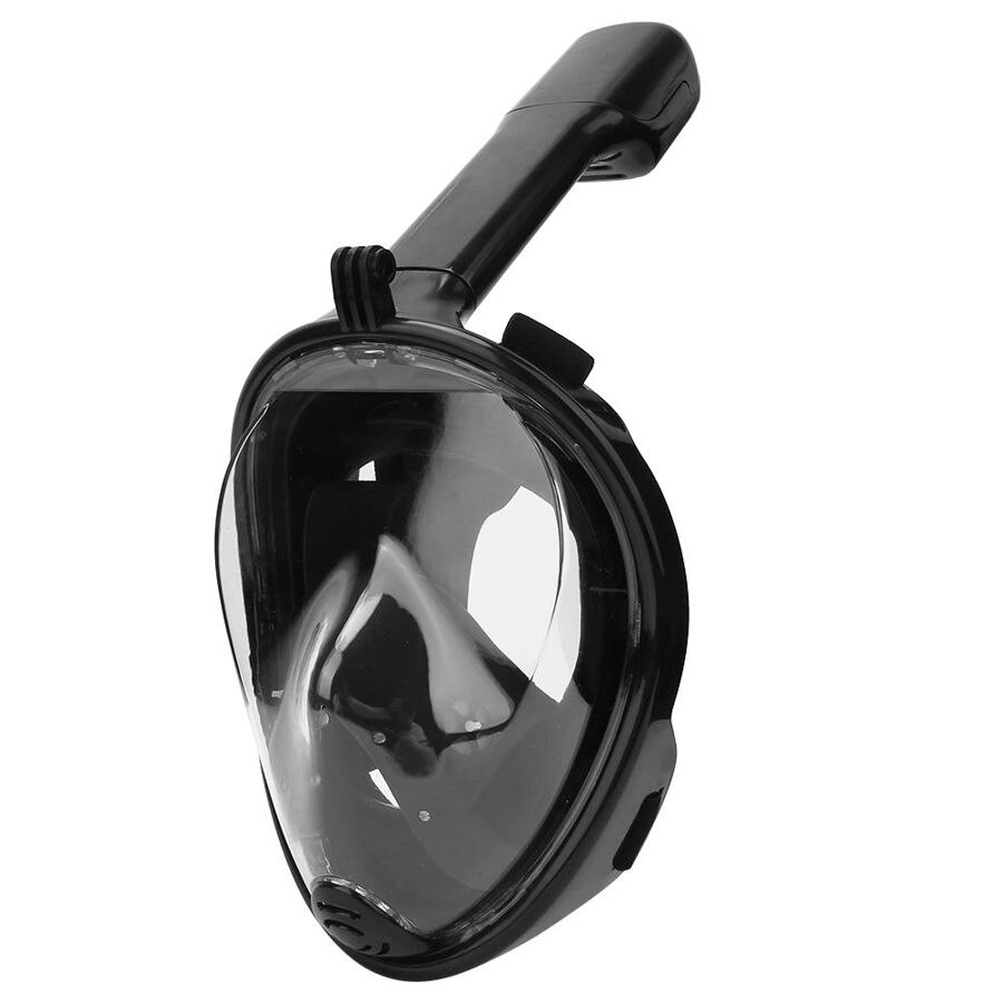 Duikbril Onderwater Scuba Anti Fog Volledige Gezicht Duikbril Snorkelen Set Met Anti-Slip Ring Snorkel Bril Voor gopro: Black S M