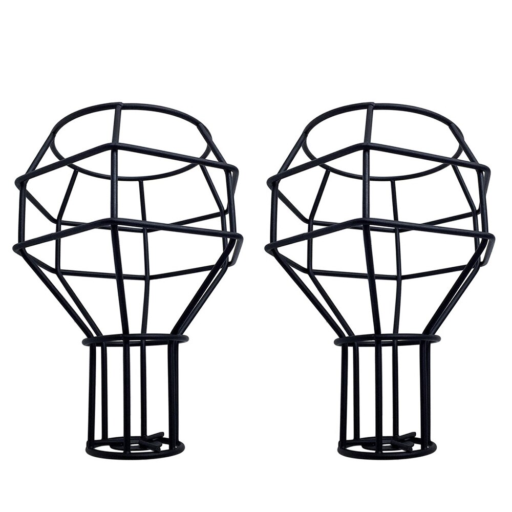 Lamp Covers Retro Metalen Lamp Guard Industriële Lampenkap Voor Hanglampen Plafond Hanger Cage Home Cafe Shop Decoratie D30: 2Pack