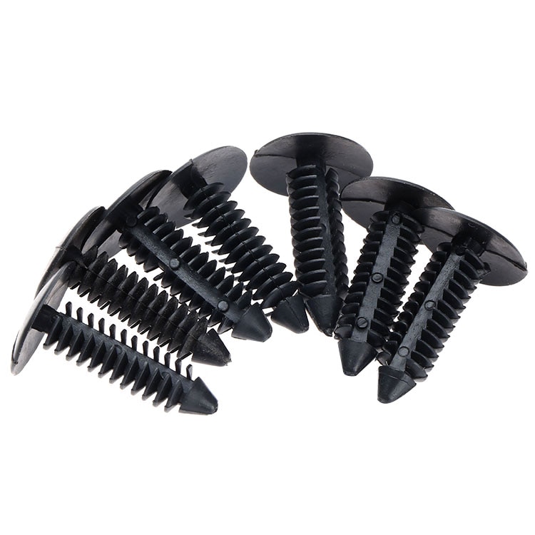 50Pc Auto Fastener 6.4mm Hole Plastic Rivet Engine Cover Bumper Hood Fender Splash Guard Retainer Clips Car Door Trim Panel Clip