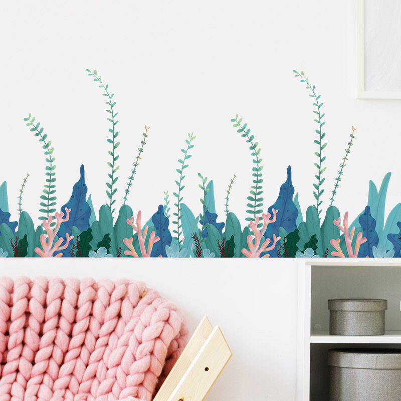 Zeewier Plint Lijn Muur Pvc Plakken Kinderkamer Kleuterschool Badkamer Versieren Wanddecoratie Posters Diy Zelfklevende
