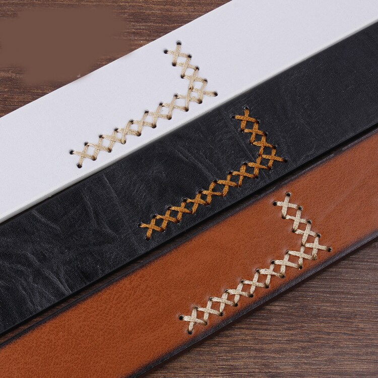 belt for men Car cut line men's pin buckle belt retro decorative belt harajuku pants punk holographic