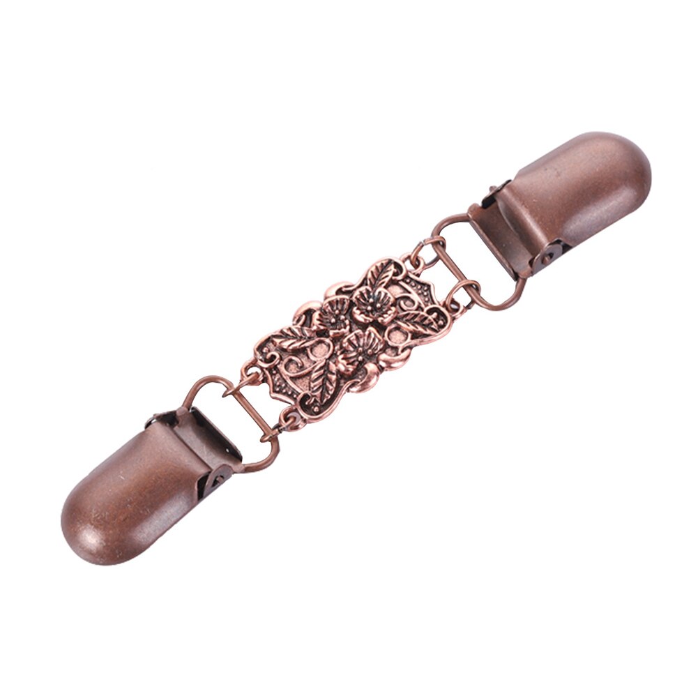 Sweater Clip Brooch Clip Beaded Brooch Shawl Shirt Collar Buckles For Clothing Decor Retro Metal Holder Cardigan Clip: A9