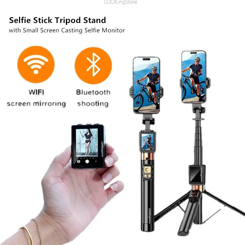 Statyw do selfie z małym ekranem Monitor do selfie ze zdalnym sterowaniem Wysuwany statyw do selfie ze smartfona