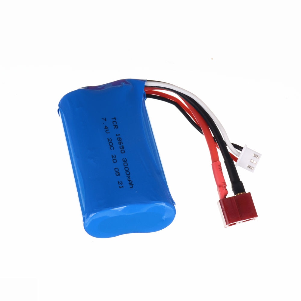 7.4V 3000MAH lipo Batteria 18650 per Q46 Wltoys 10428 /12428/12423 RC Auto Ricambi Accessori Per Wltoys 144001 A959-B A969-B