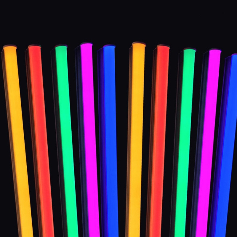 Tubo LED T5 T8 luz integrada 30cm 60cm LED tubo fluorescente lámpara de pared color bombilla Lampara 220V