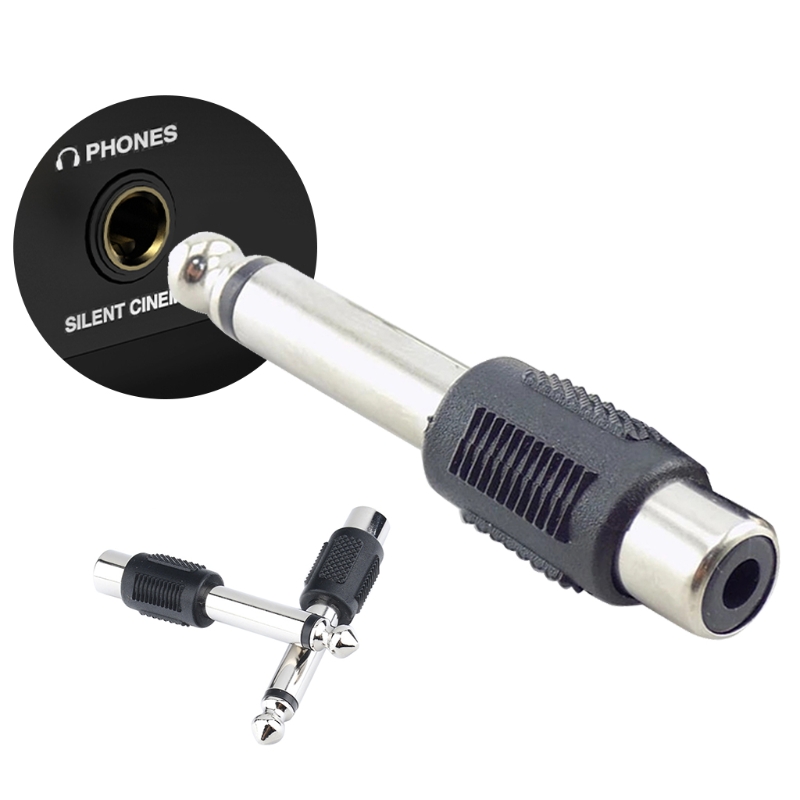1/4in 6.35mm Stekker naar RCA Vrouwelijke Luidspreker Connector RCA Plug Adapter naar Stereo 6.3 MM Stekker Microfoon