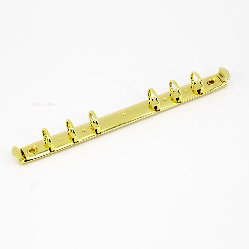1pc A5 métal spirale reliure 6 anneaux cahier dossier Clips Album de bricolage Scrapbook Clips métal anneau reliure bureau bureau calendrier cercle: Gold