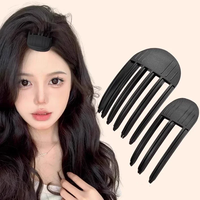 2 pçs fofo hairpin curling franja clipes raízes de cabelo volumizing grampos de cabelo conjunto feminino curling clipe fixo moda volume rolo de cabelo: Camuflagem do deserto