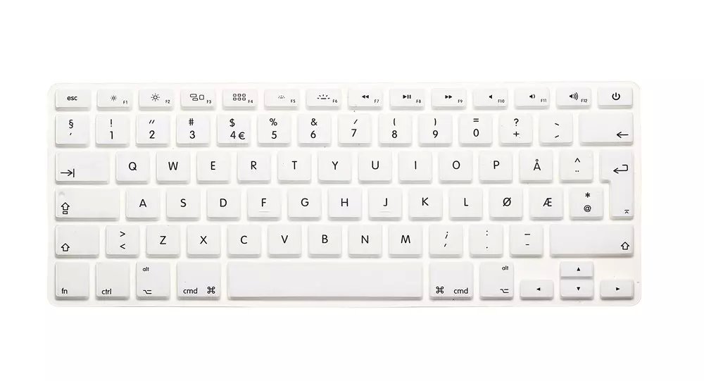 Norwegian Silicone Euro EU Keyboard Silicone Keyboard Cover For Apple macbook Air Pro Retina 13 15 17 For Mac Book Laptop Skin: White