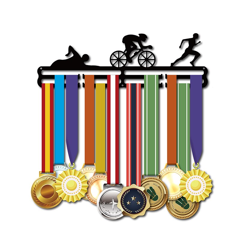 Heavy duty medalje bøjle sports medalje display bøjle medalje holder til løb, cykling, svømning, marathon medaljer