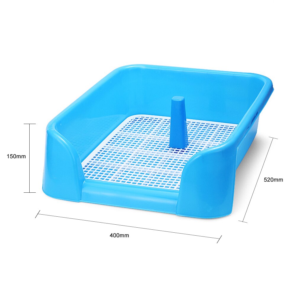 Bandeja portátil para baño para perros mascota, inodoro con rejilla para mascotas, con valla, poste para orinar, producto para orinal de Mascota, accesorios para perros de 2 tamaños