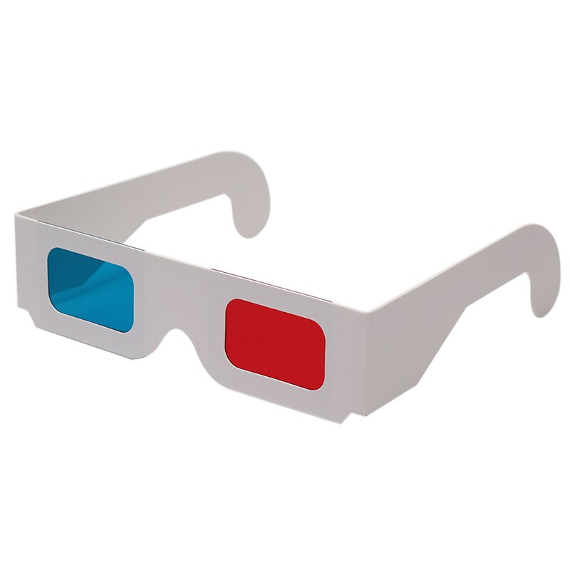 10 pièces/100 paires universel papier anaglyphe 3D lunettes papier 3D lunettes vue anaglyphe rouge Cyan rouge/bleu lunettes 3D pour film