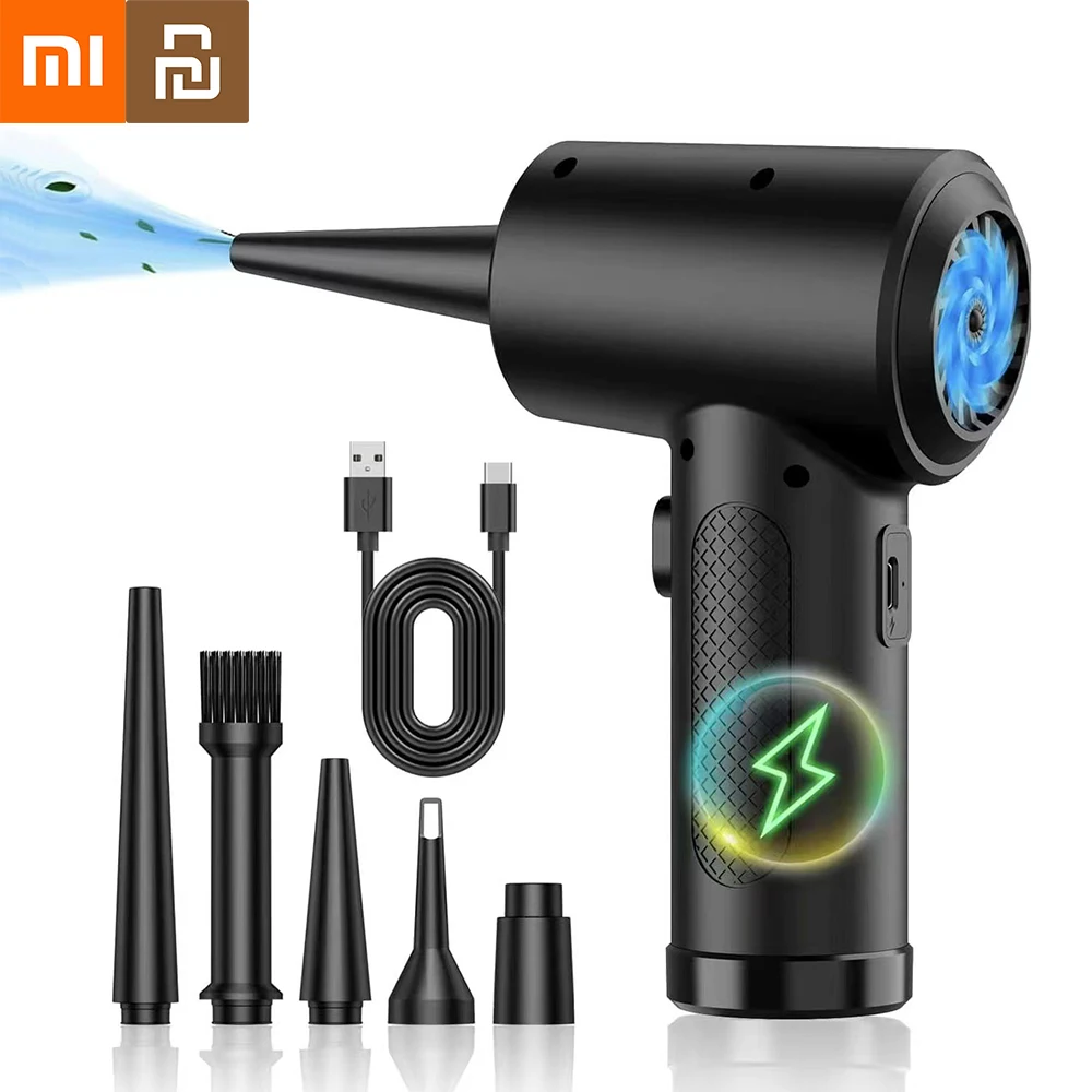 Xiaomi- plumero de aire comprimido, teclado de ordenador, limpieza de coche, 51000 RPM, carga USB, soplador de aire inalámbrico eléctrico portátil para desempolvado