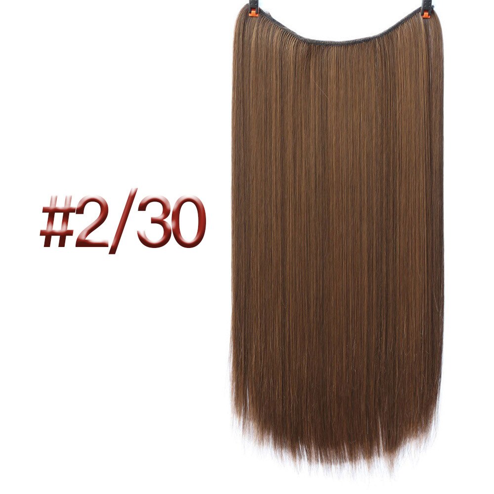 Liangmo Hair Extensions Onzichtbare Ombre Synthetische Natuurlijke Flip Verborgen Geheim Draad Crown Grijs Roze Voor Vrouwen: Z2-30