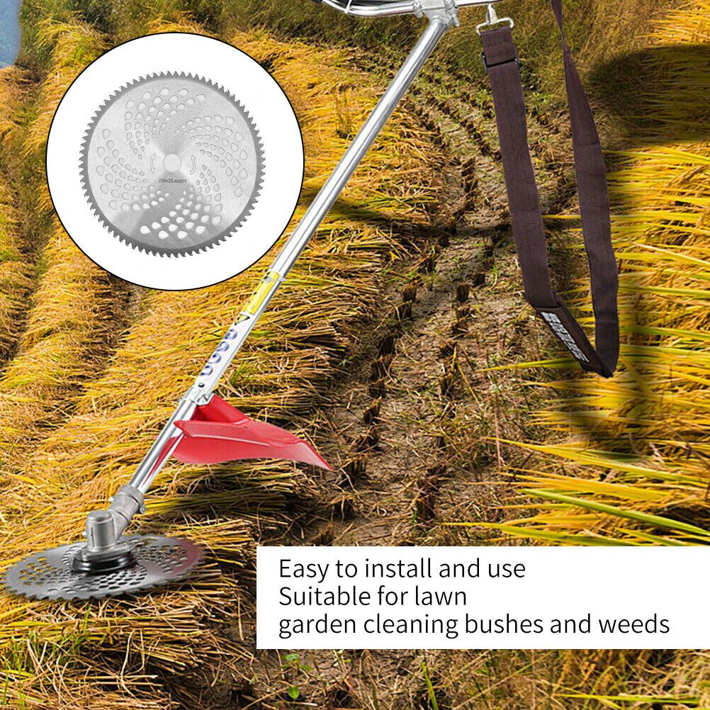 255X25.4mm 80T Brush Cutter Blade Lawn Mower Cutter Replacement Circular Saw Blade For Cutting Grass Trimmer Blade