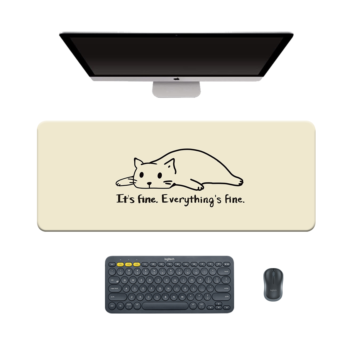Süßes Mauspad, Kunst, Kawaii-Katze, Computer, XXL, Tastaturmatten, großes Spielen-Mauspad, Schreibtischunterlage, PC, Gamer, Büro, Zuhause, Tisch, Mauspad