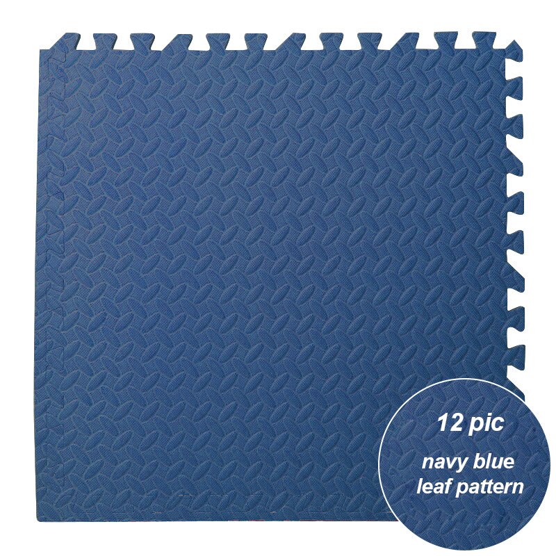 12PCS 30x30cm Yoga Mat EVA Soft Protective Floor Mat Anti-slip Bubble Bowl Foam Training Exercise Workout Fitness Cushion: Navy blue  12 pic