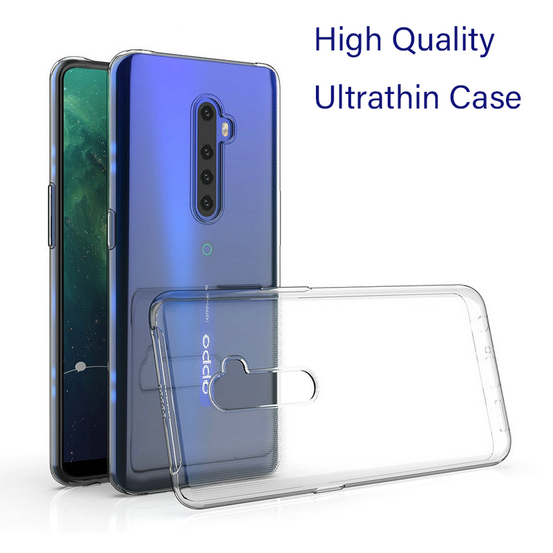 Carcasă de telefon de lux pentru oppo reno ace  z 2z 2f reno 2 2 f pro 10x ace 2 eva 5g, carcasă spate transparentă din silicon moale tpu