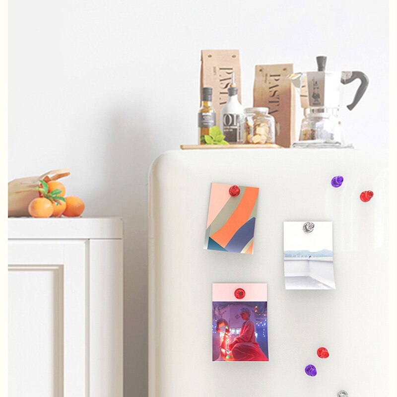 50 Stks/partij Punaise Office Bindtoebehoren Sterke Diy Magneet Whiteboard Push Pin Koelkast Stickers Label Vaste Sticker