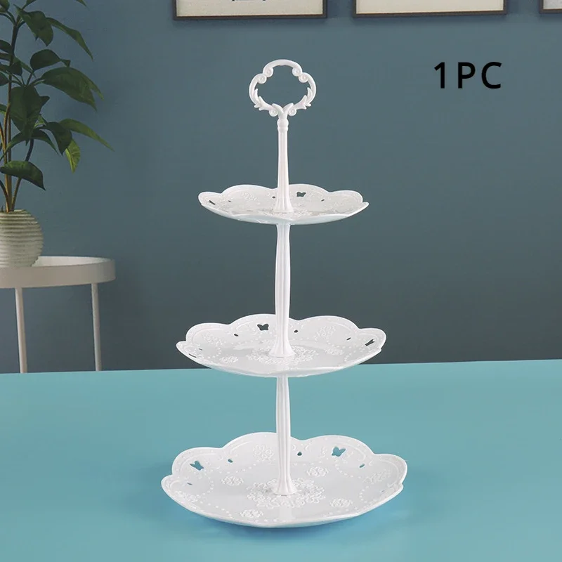 Birthday Cake Stand Display Stand Removable Dessert Tray Stand Birthday Party Snack Fruit Plate Display Stand Party Supplies: Pink