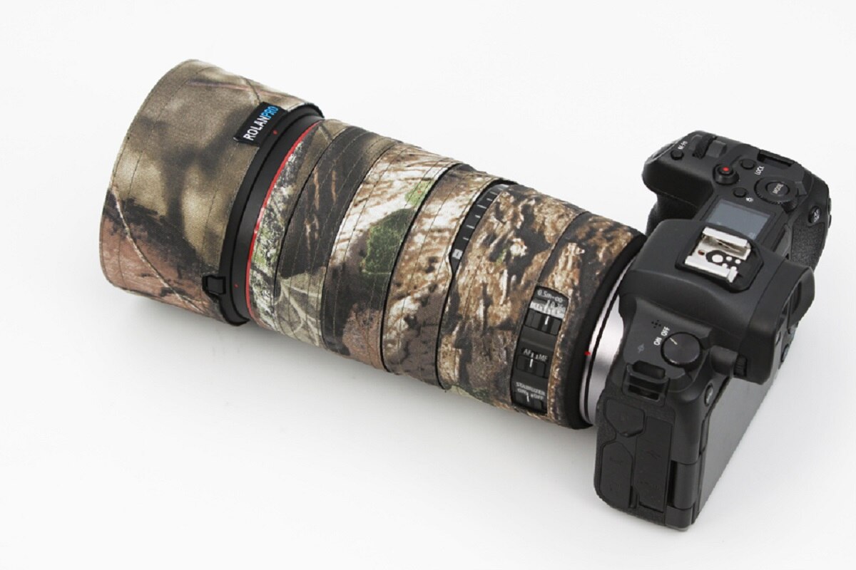 ROLANPRO Waterdichte Lenshoes Canon RF100-400mm F5.6-8 IS USM - Jungle Camo