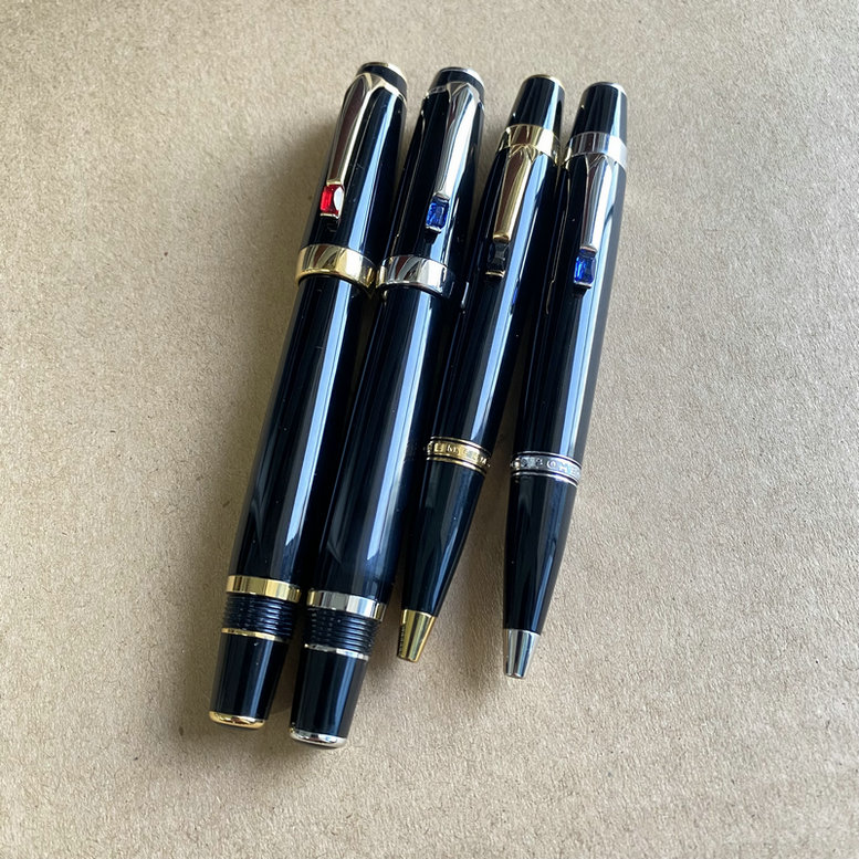 Luxus Bohemee Mini Kugelschreiber Schwarz Harz Rollerball Gel Stifte mit Kristall Clip Geschäft Büro Liefert Schreiben Tinte Stift