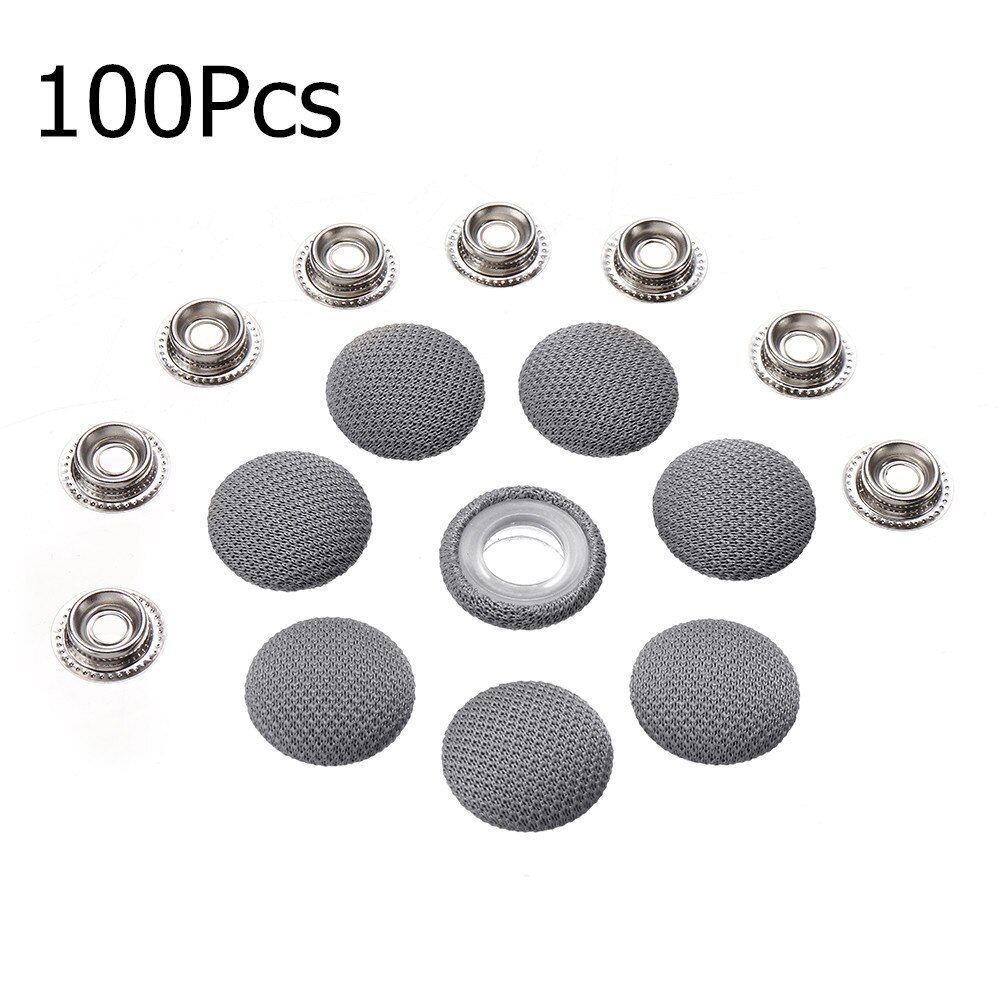 100/50 stk bil innvendig takduk feste skrukork tak reparasjon nylon stoff spenne stoff øvre festemidler reparasjon skur klips: 100 stk rutenett grå