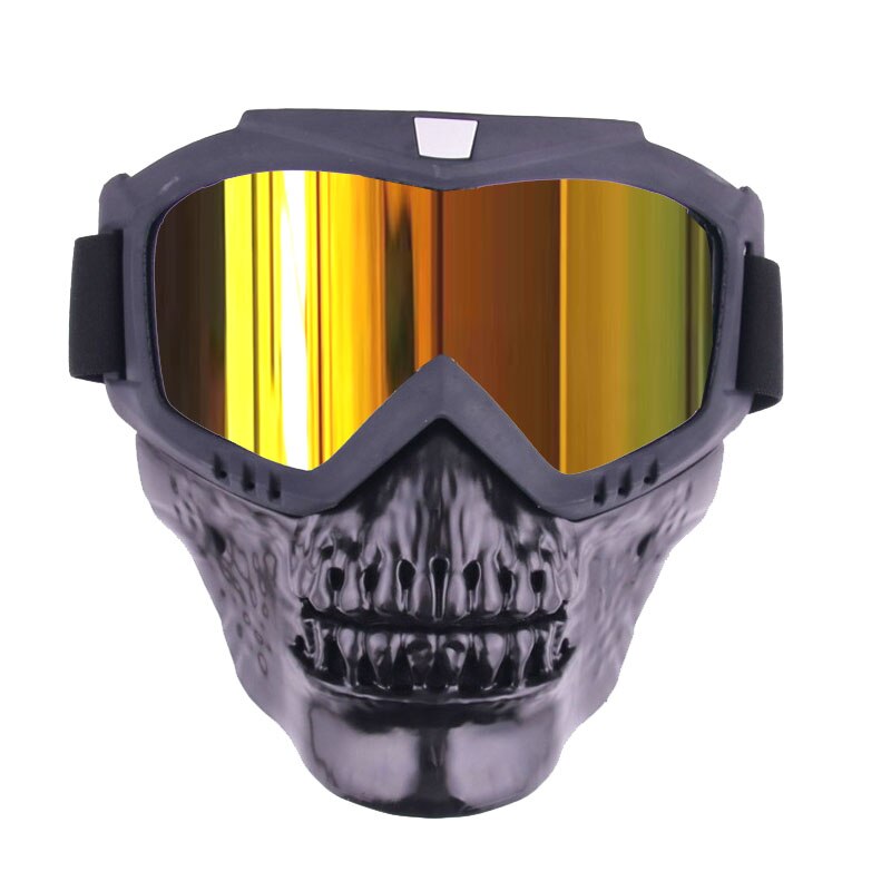 Casco Jet Moto Máscara De Protección Desmontable Para Moto Gafas