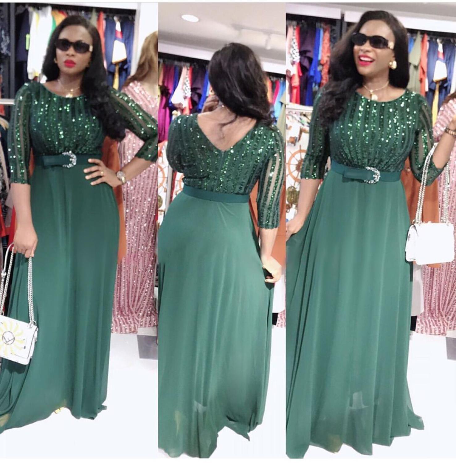 African Dresses for Women Dashiki sequin African Clothes Traditional Party Africa Dress