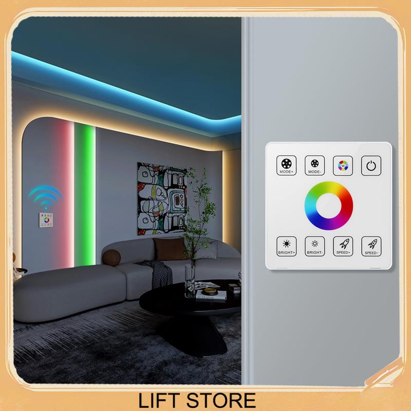 BTLIFE-RF Touch Panel RGB LED Controller Kit, RGB LED Strip Lights Controller With RF Wireless Remote, For 5V 12V 24V 4-PIN
