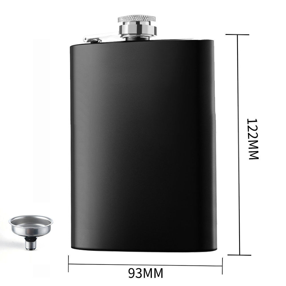 8oz Rvs Heupfles met cup pen Trechter set Pocket Heupfles cadeaupakket Alcohol Whiskey Heupfles Schroefdop: YELLOW