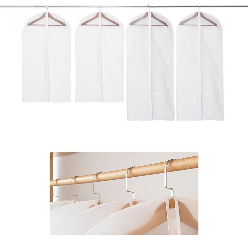Translucent garment bag covers for clothes with zipper clothes protector dust cover Storage bag for fur coat suit bag