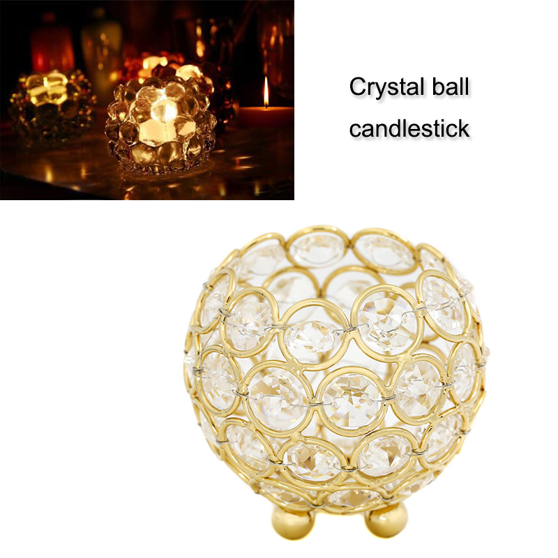 8 cm Kaarshouder Crystal Bal Kandelaar Woondecoratie Party Bruiloft Ornament Kandelaar Lhipping DC120