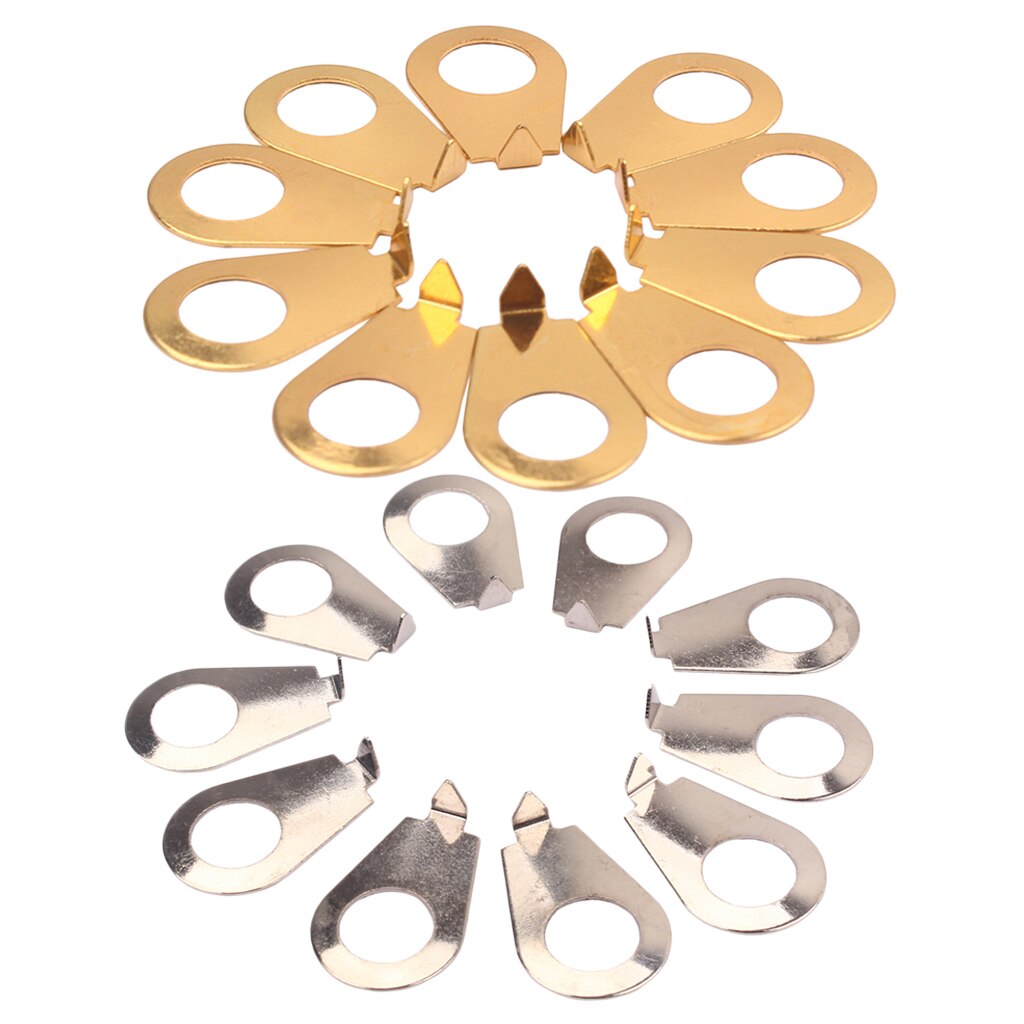 10Pcs Metal Guitar Knobs Pointer Plate Knob Position Indicator For Guitar Bass Parts Accessories 22X14X5mm Guitar Speed Bell