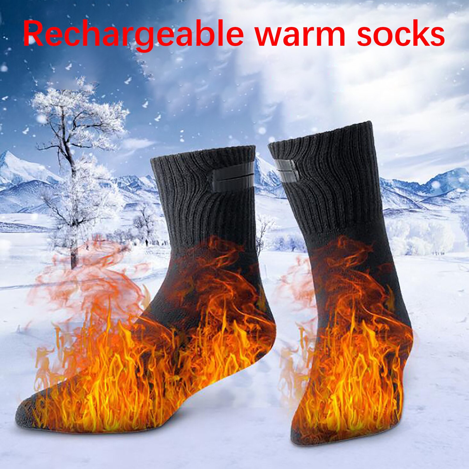 SAGACE Rechargeable Warm Socks With Adjustable Temperature Lithium Battery Calcetines calefactores al aire libre