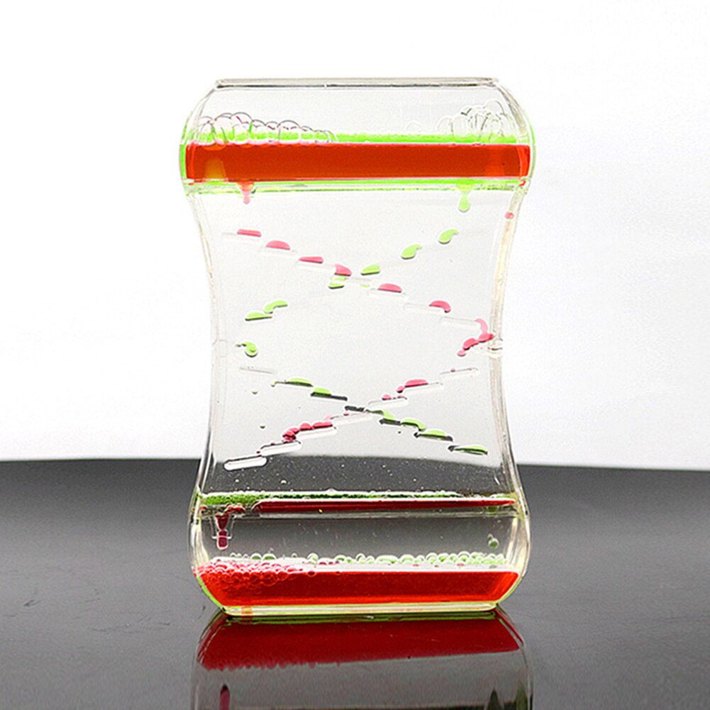 Square Slide Mixed Floating Oil Liquid Motion Hourglass Timer Sensory Toy