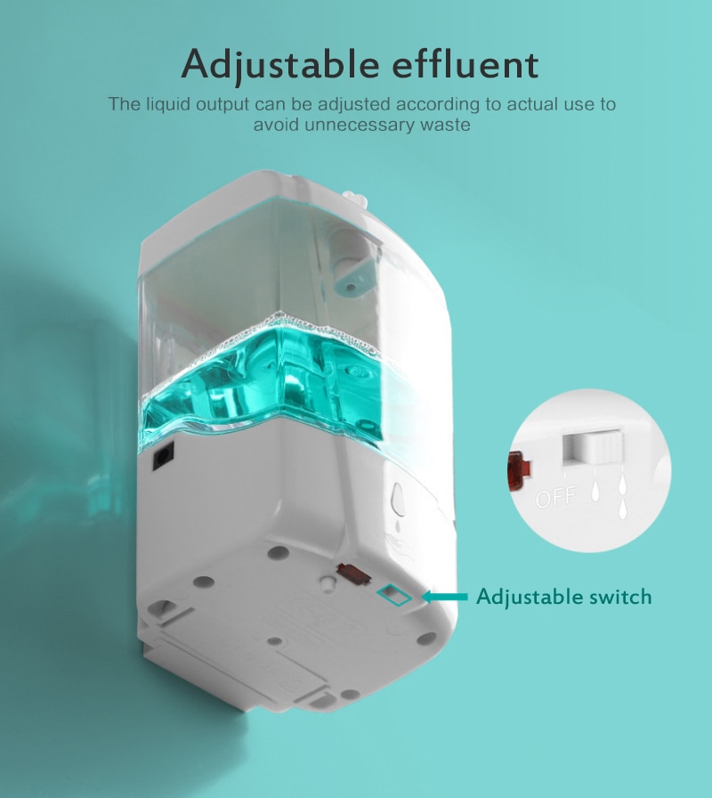 Kitchen 700ml Wall Mounted Capacity Automatic Soap Dispenser Touchless Sensor Hand Sanitizer Detergent Dispenser For Bathroom