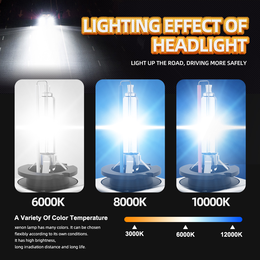 Faros de Xenón HID para coche, bombillas de 12V, 35W, 2 piezas, D1S, D2S, D3S, D4S, lámpara 5000K, 6000K, 8000K, 10000K, 12V