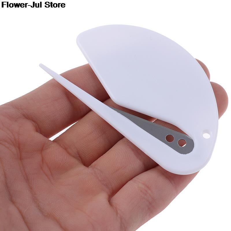 2Pcs / Lot Plastic Mini Letter Opener Mail Envelope Opener Safety Paper Guarded Cutter Blade Office Equipment