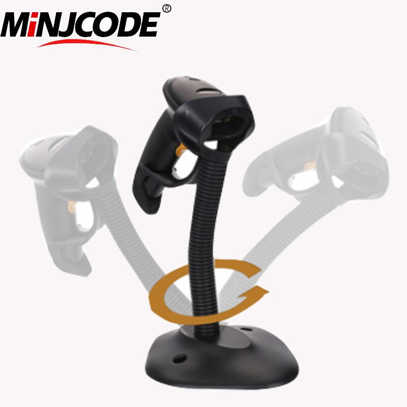 MINJCODEBlack/White-soporte para Escáner de código de barras, adecuado para cabeza de escáner, soporte de soporte