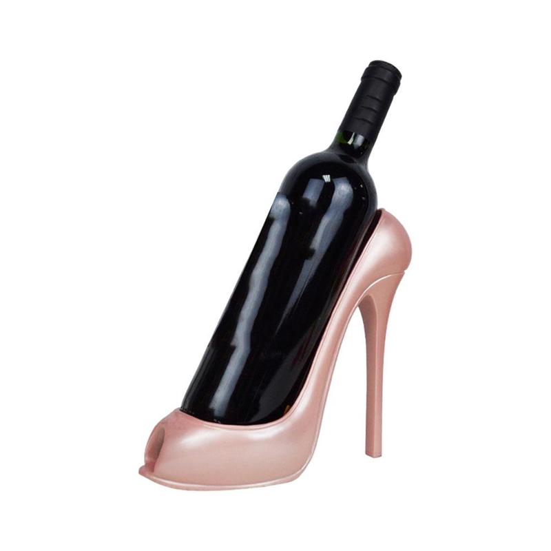 Creatieve Hoge Hakken Wijnrek Schoen Fles Houder Opslag Bruiloft Decoratie Ornamenten Decor Keuken Festival Party Z9G5: Roze