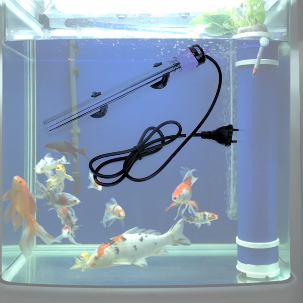 Calentador sumergible para acuario de acero inoxidable, Mini varilla de calentamiento para acuario, termostato para acuario, Accesorios para tanque para peces,