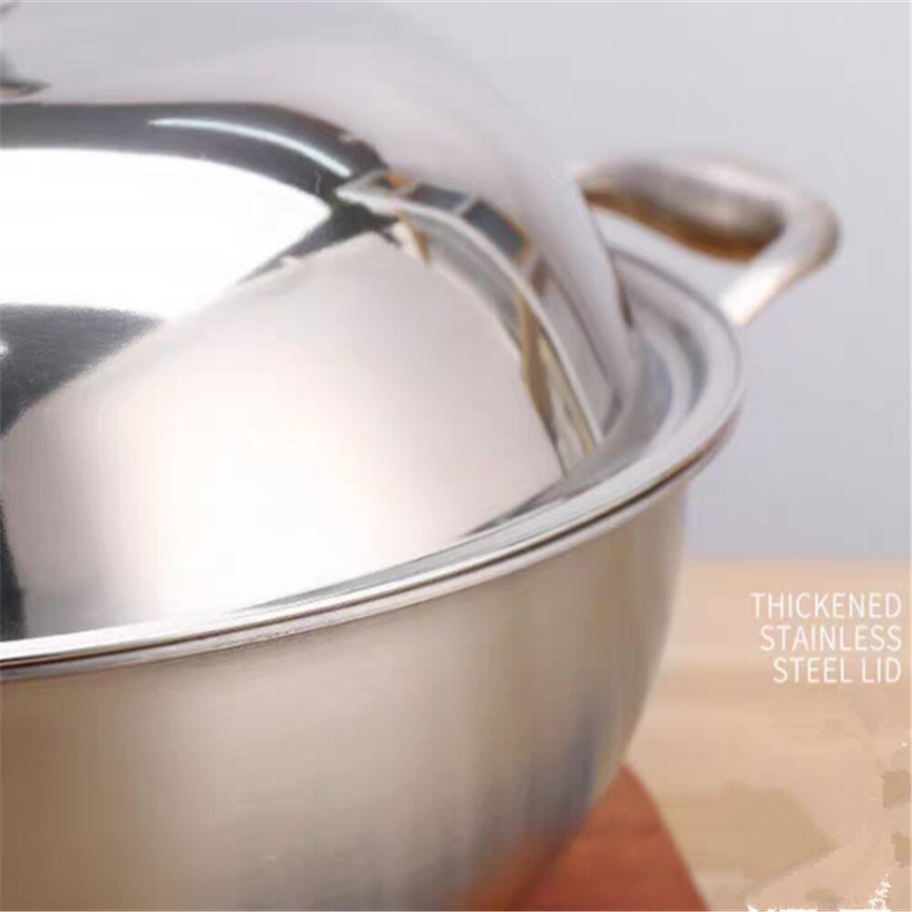 36cm Stainless Steel Frying Pan with Lid Pot Lid Wok Pan Lid Cover for Frying Pan Covers Kitchen Accessories Cast Iron Pot Cover