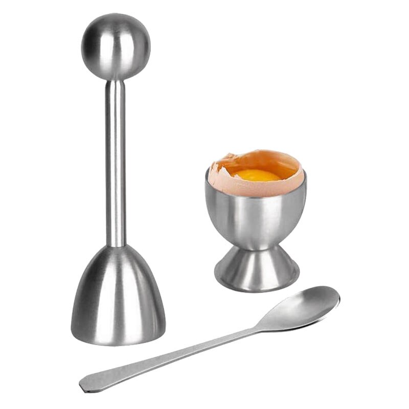 Egg Cutter Topper Set,Stainless Steel Egg Opener Egg Wacker Poached Egg Separator Egg Cracker Tool for Soft & Hard Boiled Eggs: Default Title