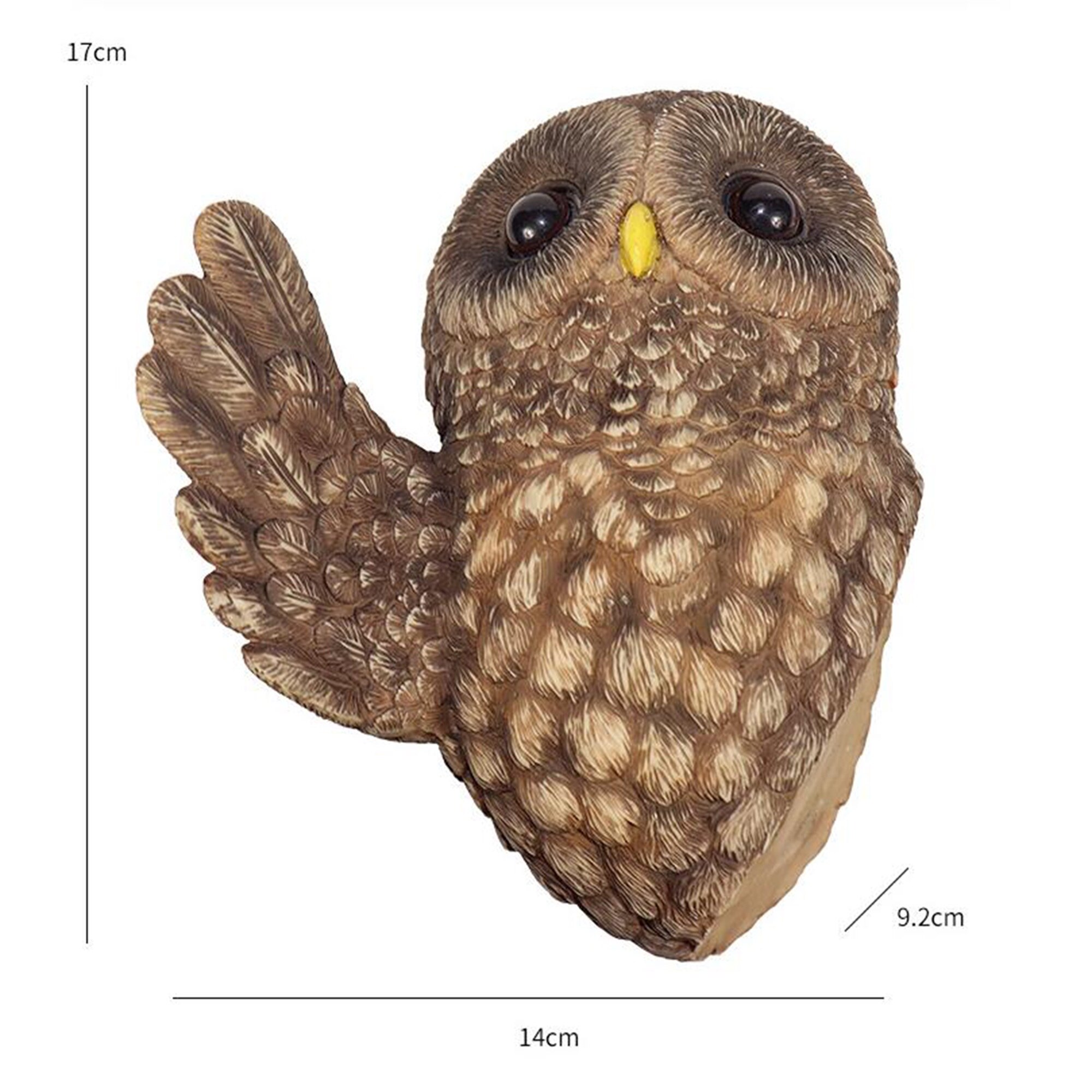 Newest Owl Resin Tree Trunk Decoration Statues Voyeur Landscaping Sculpture Art