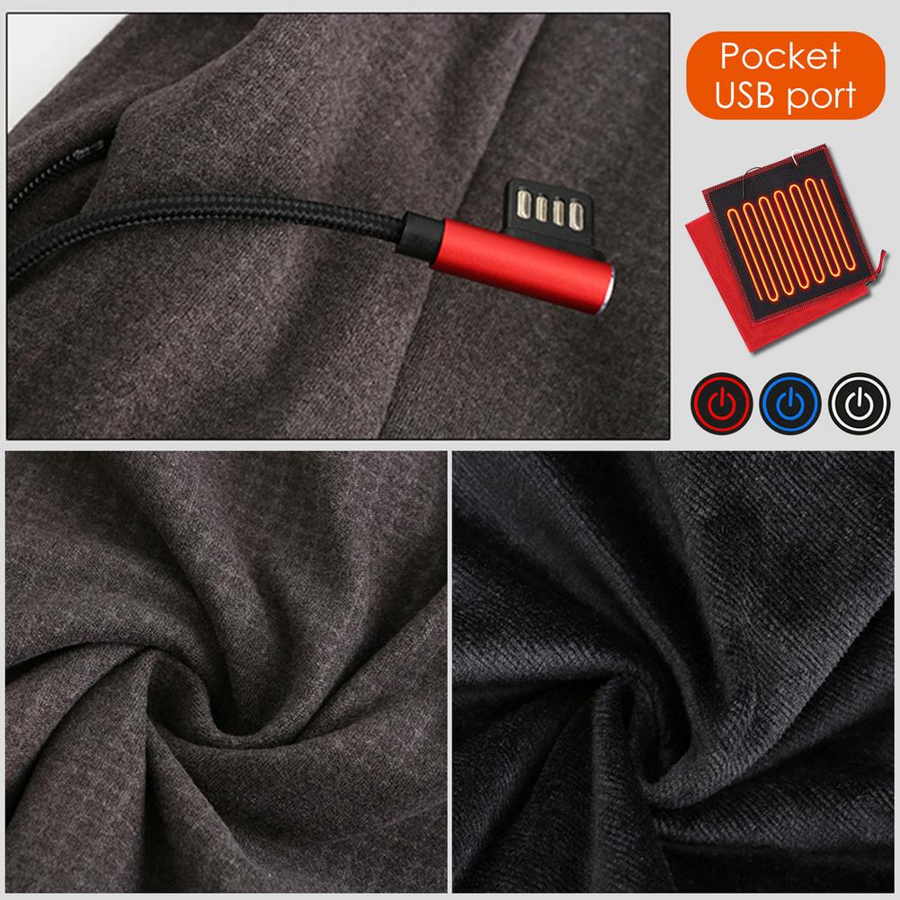 M-4XL-ropa interior térmica para hombre, Conjunto de camiseta, chaqueta calefactora para motocicleta, con calefacción por USB eléctrico, oferta de invierno,