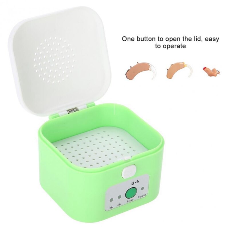 Electric Hearing Aid Dehumidifier USB Drying Box Moisture Proof Hearing Aids Dryer Case Protect Ear Care Health