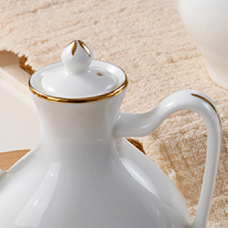 Dining Table Oil Bottle No Drip Dispenser Cooking Ceramic Oil Bottle Container Storage White Cosas De Cocina Kitchen Tool OC50TL