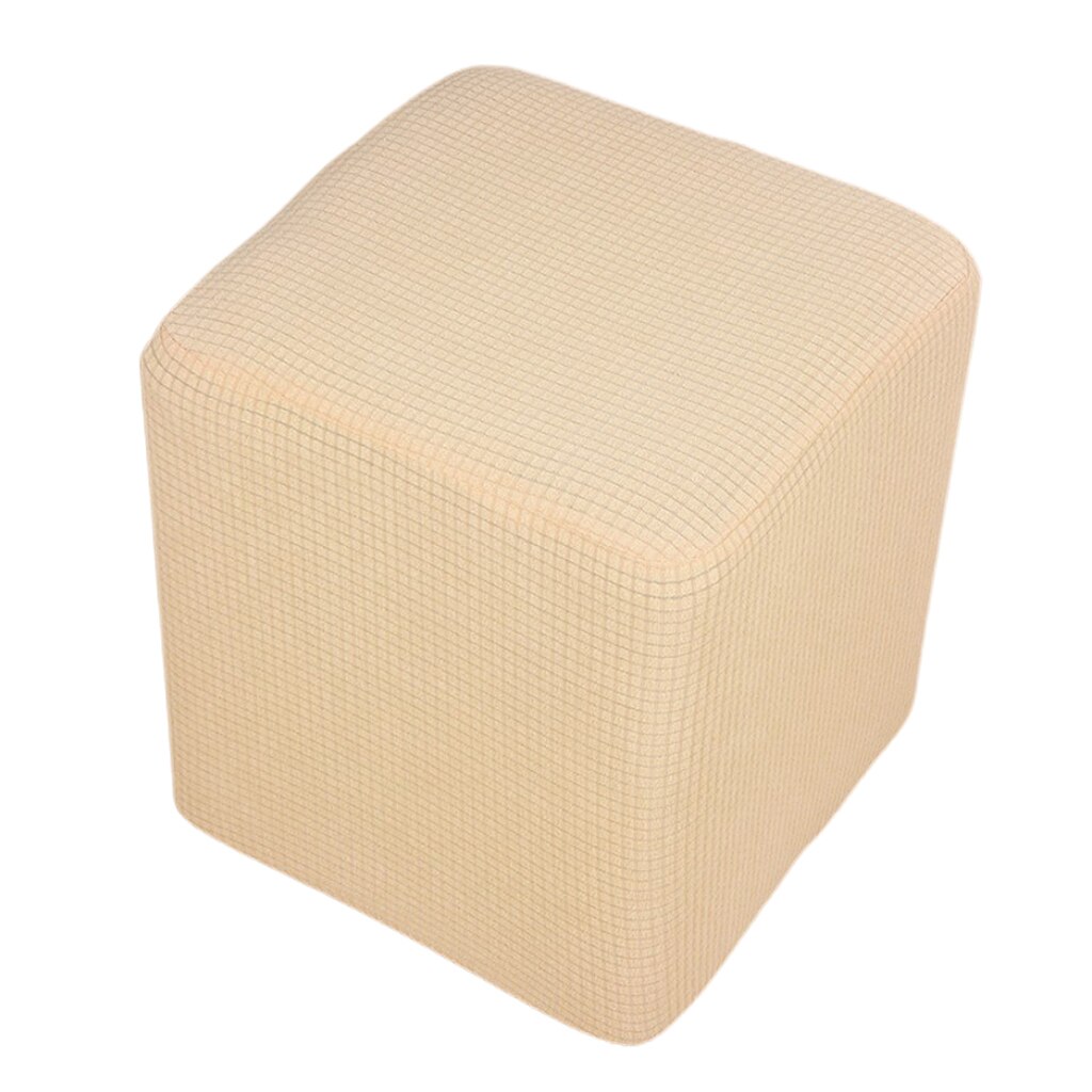 Ottomane hoes voetenbank hoezen voetenbankbeschermer elastische meubelbeschermer afneembare hoes stofdicht: Beige