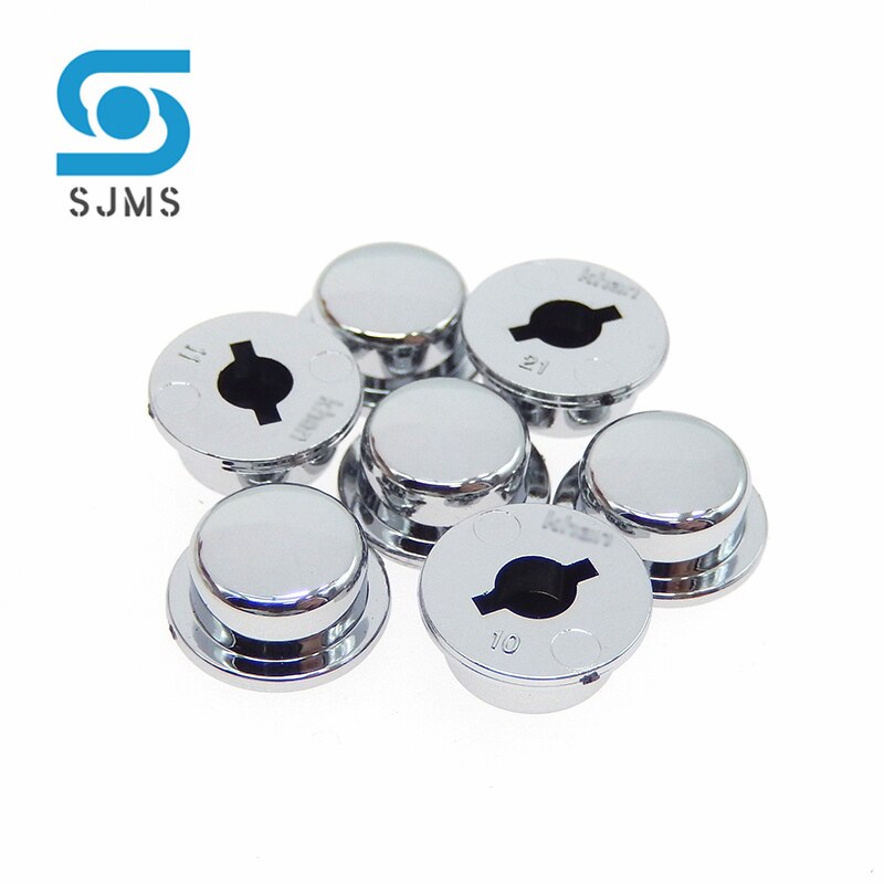 20 Stuks Silver Plating Tactile Drukknop Cap GJW102 Switch Knop Hoed 9.7*4.5Mm Binnenste Gat 3.4Mm voor 6*6 Mm Tact Micro Switch: Zilver